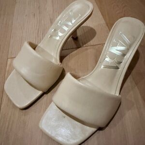 Zara Cream Women's Slide Heels